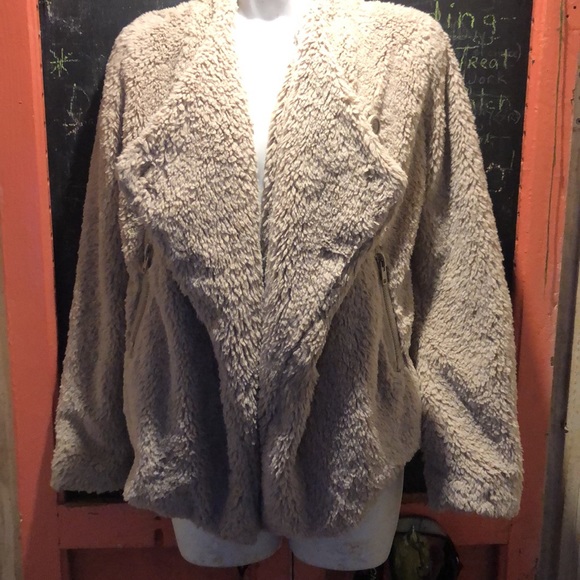 BB Dakota Faux Shearling Coat Jacket w Zipper Pockets XS - Picture 7 of 8